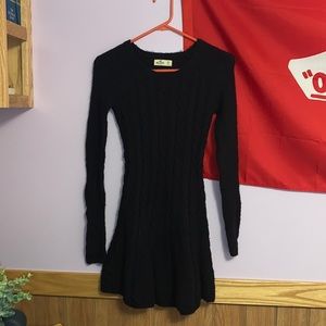Tight Fitting Black Hollister Long-sleeve Dress
